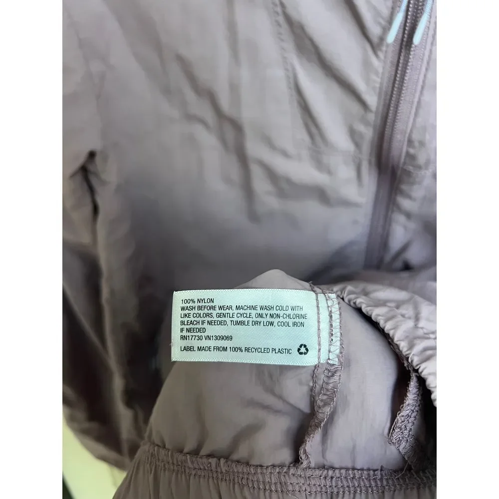 All in Motion Girl's Lavender Nylon‎ Lightweight Windbreaker Jacket Size Large